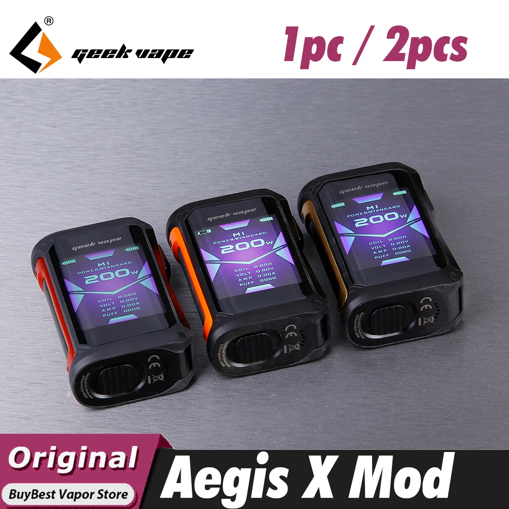 Оригинальный мод Geekvape Aegis X TC макс. 200 Вт питание от двух батарей 18650 бокс для вейпа