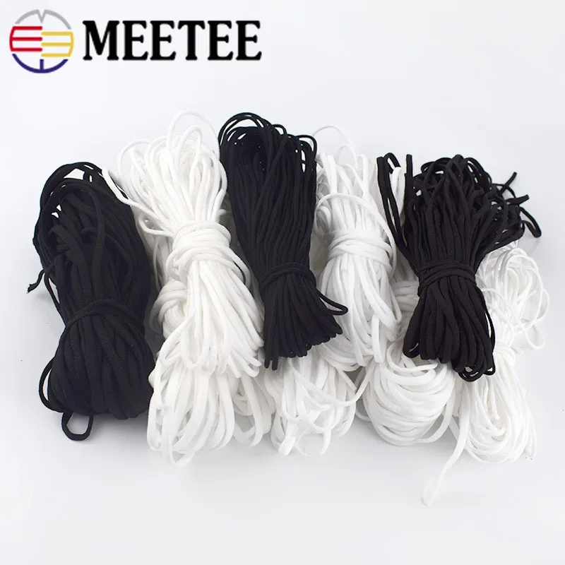Meetee 23/50M 2 5 мм веревка из мягкой Эластичная лента Круглая Плоская эластичная