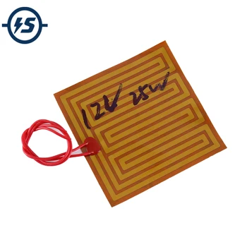 

25W PI Polyimide Flexible Adhesive Heater 12V 100x100mm Polyimide Heating Film