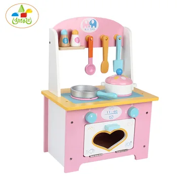 

Wooden Pink Disassembly Kitchen Gas Stove Set Educational Simulation Children's Kitchen Utensils Children's Play Toys