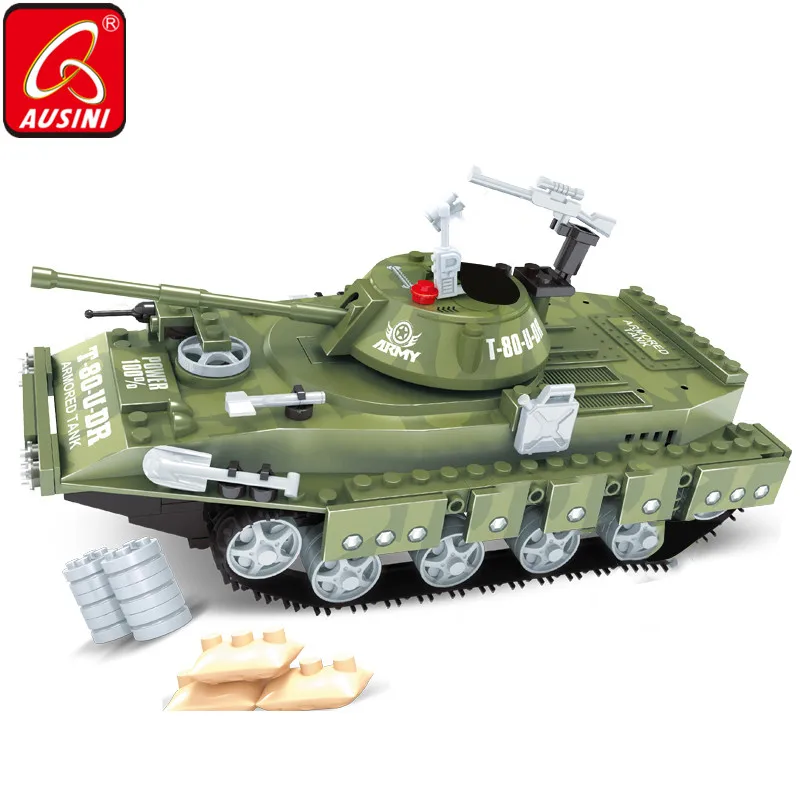 

AUSINI Constructor City Military Tank Model Boys Toys Building Blocks Army Soldier Figure Bricks Children Creator Kids Plaything