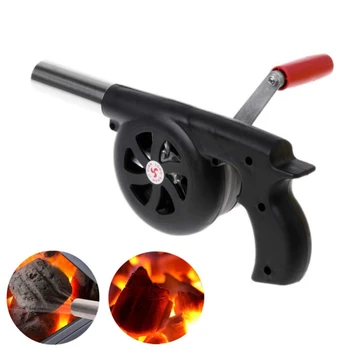 

Outdoor Picnic Camping BBQ Fan Hand Fan Cranked BBQ Barbecue Tool Fan/Blower Barbecue Fire 11