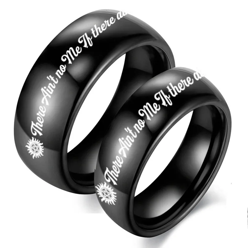 Нет меня, если нет солнечной энергии Сверхъестественное кольцо титановая сталь кольцо для мужчин украшение для свадьбы помолвки подарки