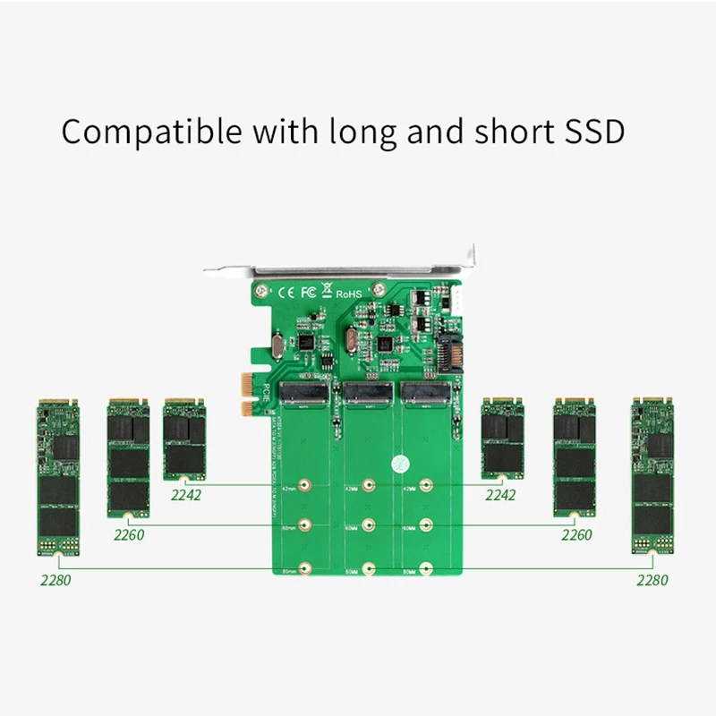 3 Порты и разъёмы M.2 SSD (NGFF) адаптера Sup s 1X PCIe для B ключ Raid адаптер карты Sata
