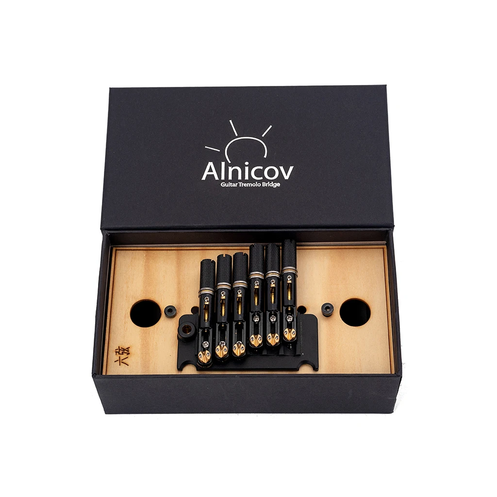 

Tremolo Bridge Saddle, 6 String Headless Tremolo Bar + Hook, Wrench with Screw Springs for Electric Guitar System (Black)