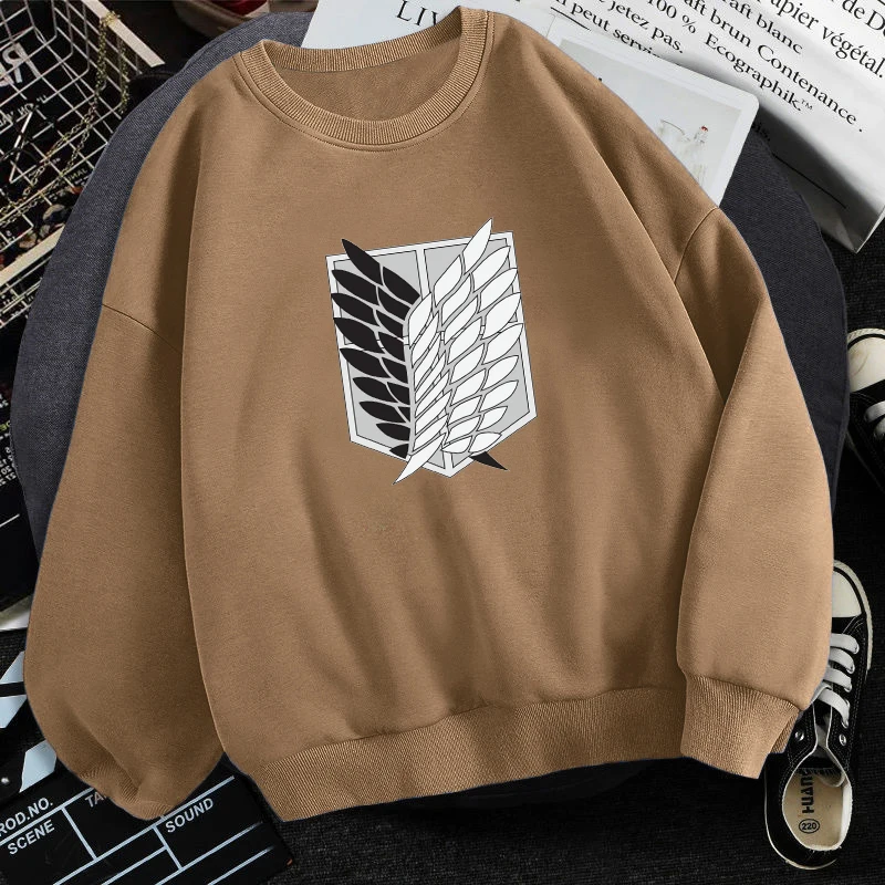 Descuento Sudadera con capucha de Attack on Titan para hombre y mujer, ropa deportiva con estampado de Anime, Jersey informal de lana, ropa de calle Harajuku del cuerpo de vigilancia y9VKMqNb31J