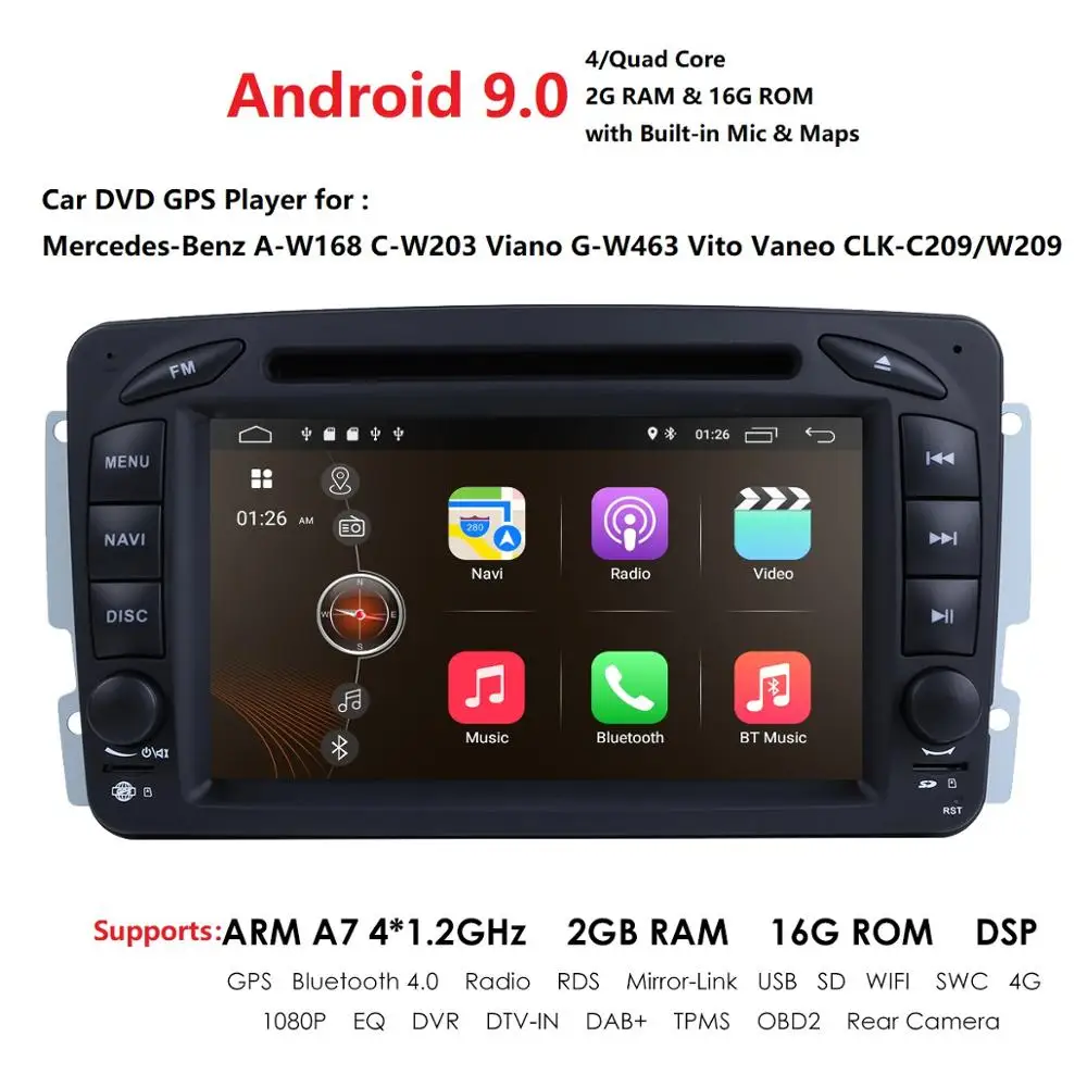 Ossuret DSP ips Android 9,0 2 DIN автомобильный DVD gps для Audi TT MK2 8J 2006 2007 2008 2009 2010 2011 2012 мультимедиа плеер радио obd2