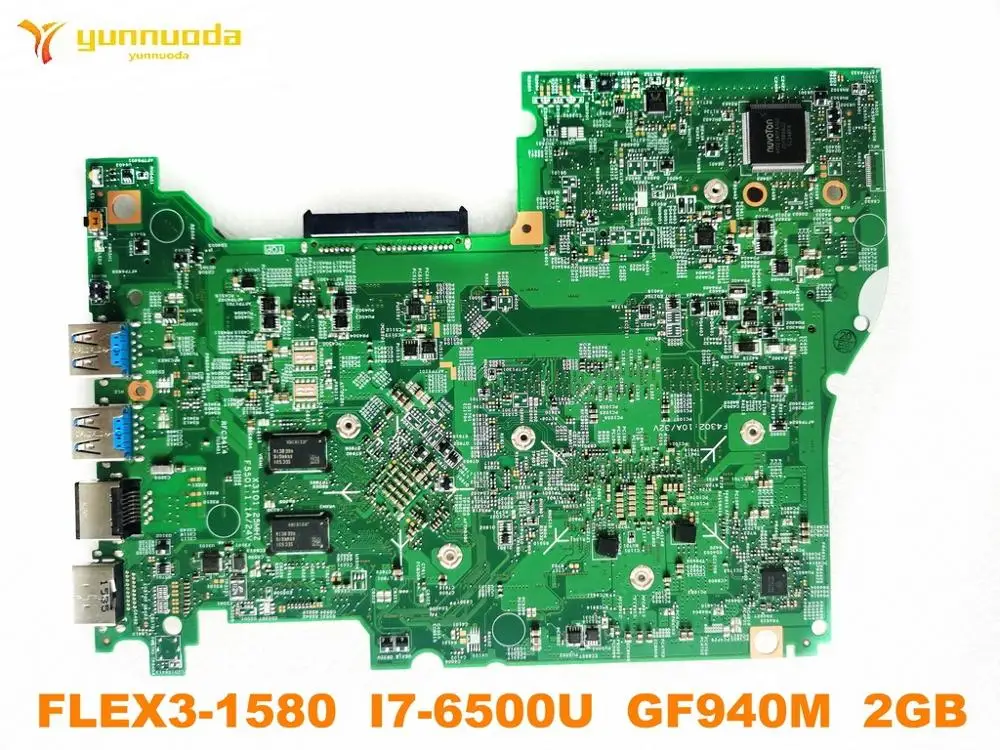 Для lenovo FLEX3-1580laptop материнская плата FLEX3-1580 I7-6500U GF940M 2 Гб протестированная хорошая