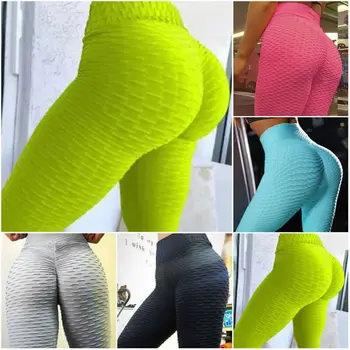 

Womens Fashion Yoga Gym Anti-Cellulite Compression Leggings Butt Lift High Waist Elastic Pants