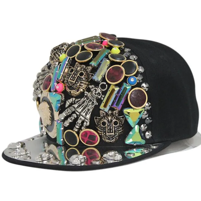 

Novelty Headdress Decoration Personality Hip Hop Caps For Men Women 2021 New Fashion Adjustable Size Couple Hats Flat Brim Cap