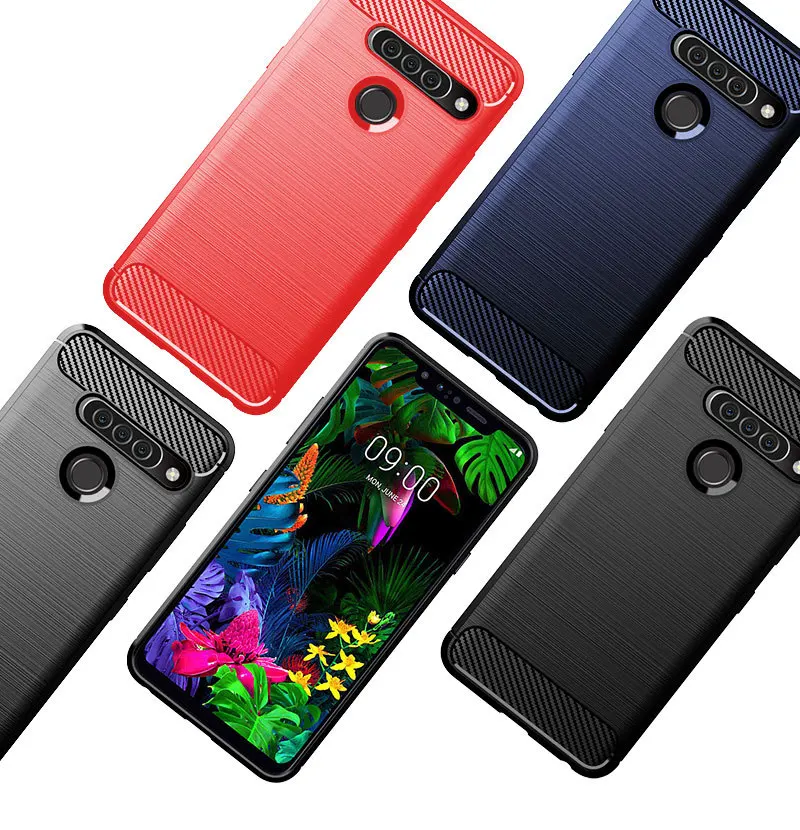 Для LG G8S чехол ThinQ мягкий чехол для телефона из углеродного волокна для LG G8S ThinQ Ударопрочный силиконовый бампер с полной защитой