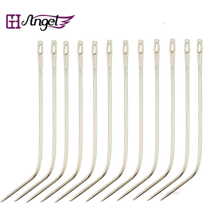 12 шт. иглы для наращивания волос с крючком|weaving needle|hook needleneedles for hair |
