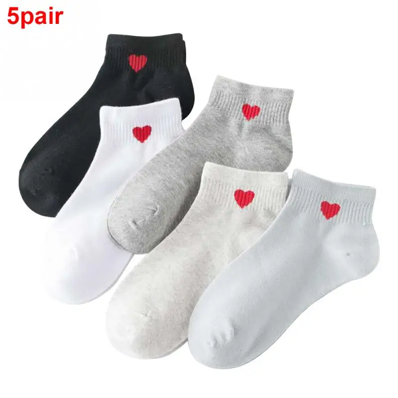 5 pairs G Новые короткие носки женские 10 пар/5 пар повседневные Универсальные однотонные носки хлопковые невидимые дышащий короткий носок - Цвет: 5 pairs G