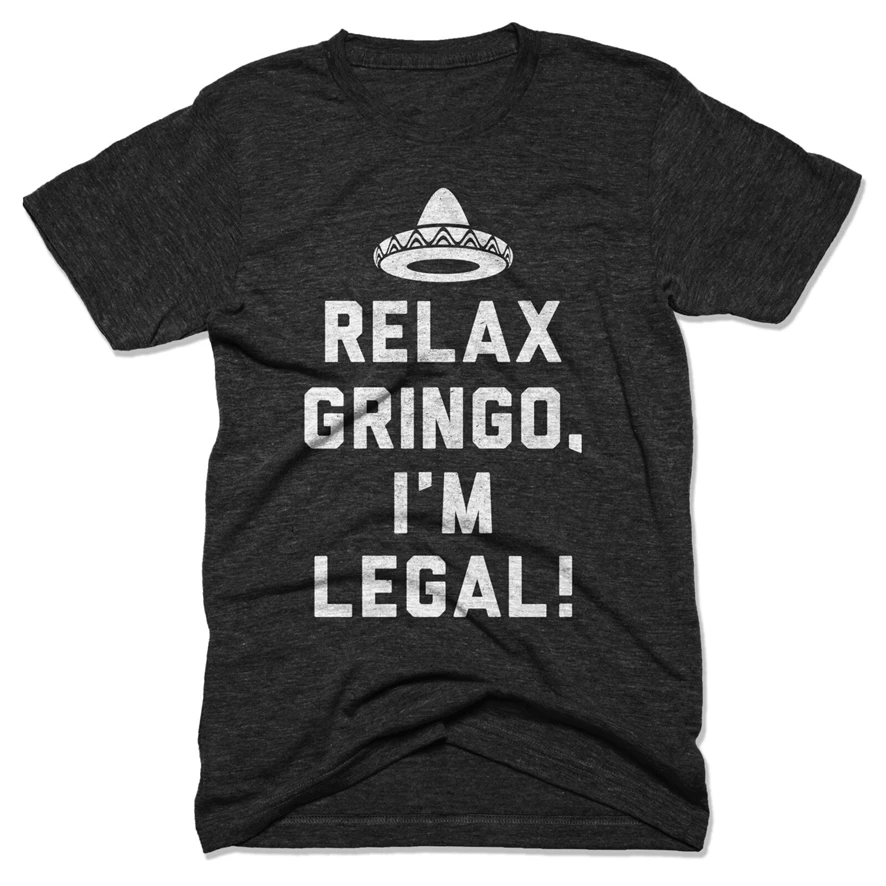 Расслабляющая футболка Gringo I'M Legal Funny Men'S в винтажном стиле мексиканская