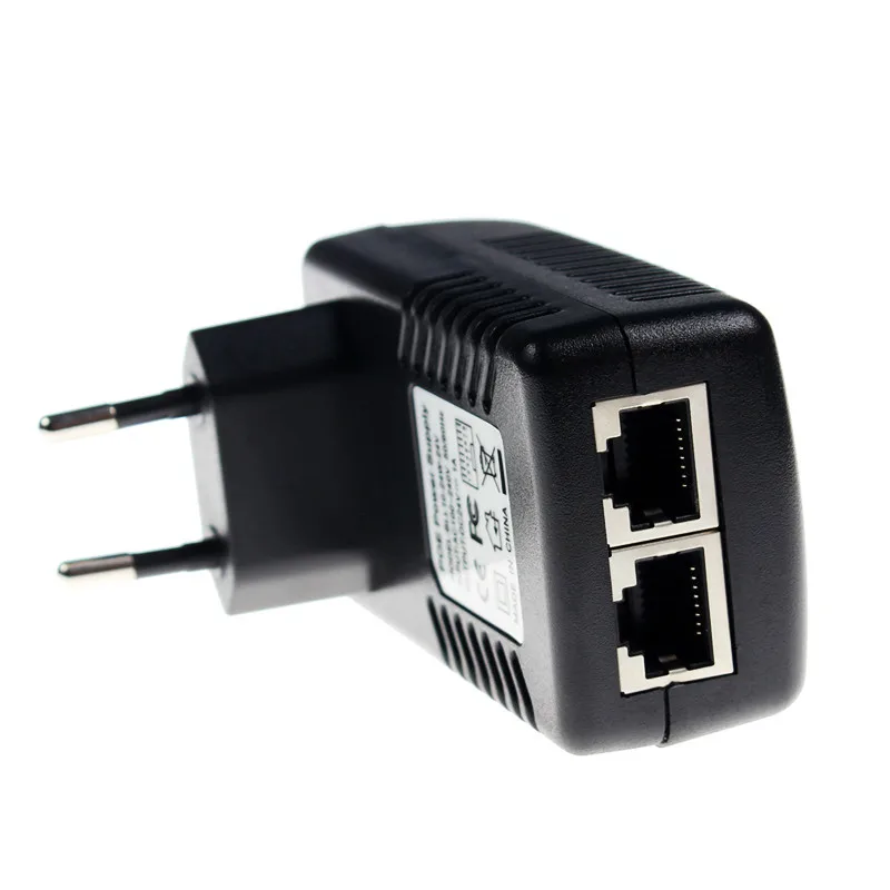 Наблюдения CCTV безопасности 48V 0.5A 24W POE настенных розеток инжектор Ethernet адаптер IP