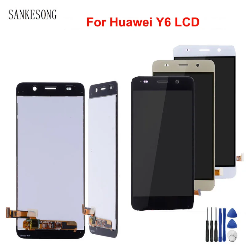 

For Huawei Y6 LCD Display touch screen SCL-L01 SCL-L21 SCL-L04 for Honor 4A Digitizer Assembly Frame with Free Tools