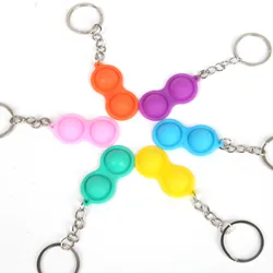 LELEAIBO – nouveau porte clés tueur de Rat, pendentif en Silicone, Mini jouet de soulagement de la pression, décompression du bout des doigts, jouet arc en ciel 