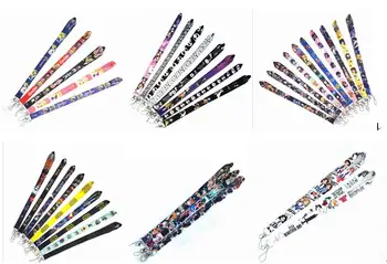 

100Pcs mixed cartoon anime Neck Strap Lanyards Badge Holder Rope Pendant Key Chain Accessories RT-013