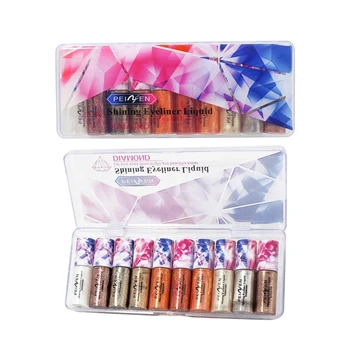 

10 Colors Liquid Eye Shadow Set Shiny Diamond Waterproof Smudge-proof Long-lasting Shine Eyeshadow Liquid Eye Beauty Glazed