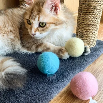 

1Pcs Pet Simulation Animal Vocalizes Self-Playing Gravitational Call Ball Funny Cat Bite-Resistant Molars Toy