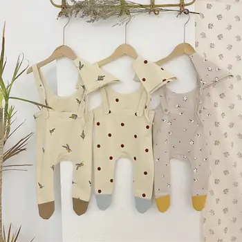 

Baby Clothes Infant Sleeveless Kids Overalls Baby Girl Boys Rompers Hat 2pcs Baby Jumpsuit Baby Romper 0-24M