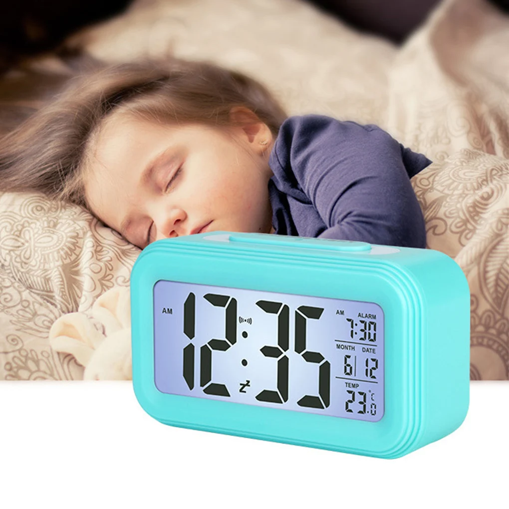 

Temperature Digital Electronic Alarm Clock Backlight Calendar Snooze Function Bedside Alarm Clocks