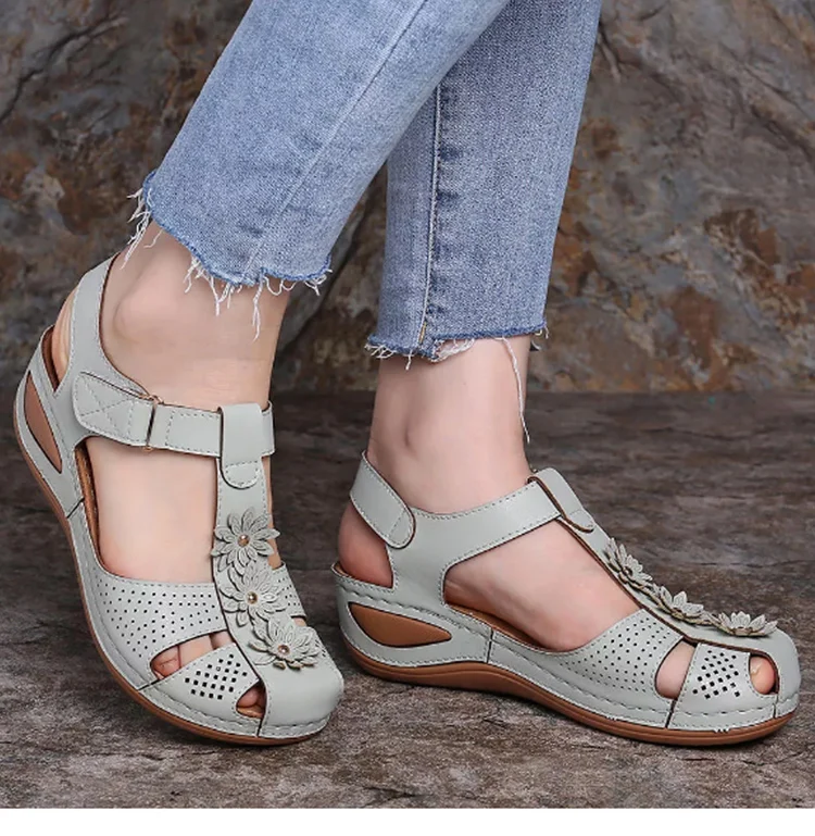 Women Sandals Plus Size 44 Wedges Shoes Woman Heels Sandals Chaussures Femme Soft Bottom Platform Sandals Gladiator Casual Shoes