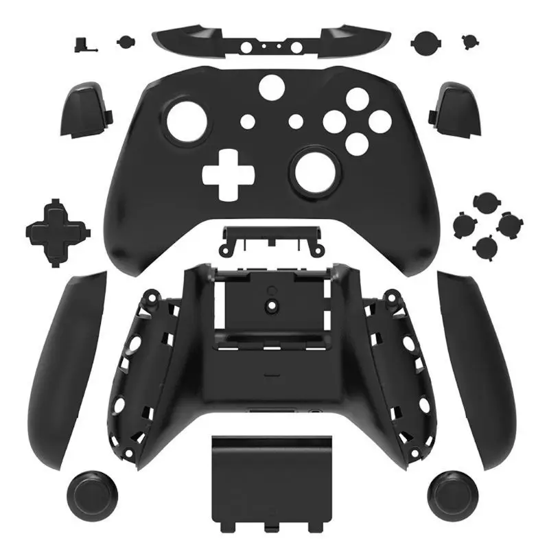 OOTDTY оболочка для Xbox One тонкая Замена Полный корпус и кнопки мод комплект матовый чехол - Цвет: Black