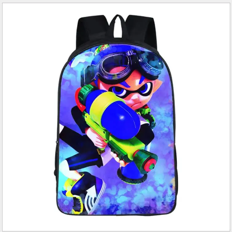 as pictures 16 дюймов Splatoon 2 Рюкзаки для подростков повседневные мужские женские дорожные школьные сумки Splatoon сумки для детей подарок на день рождения - Цвет: as pictures