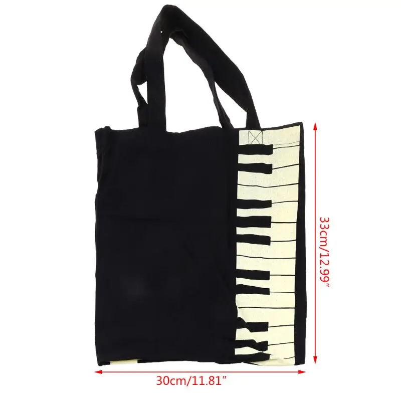 Music Handbag Piano Keys Tote Bag Shopping Bag