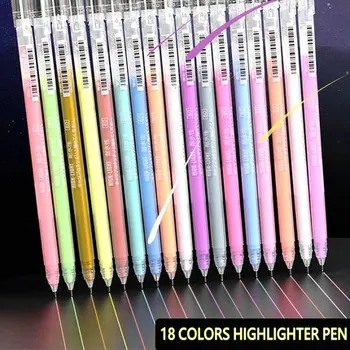 

18 Colors Draw Light Highlighter Pen Water-based Pigment Pastel Highlighter Pen Set