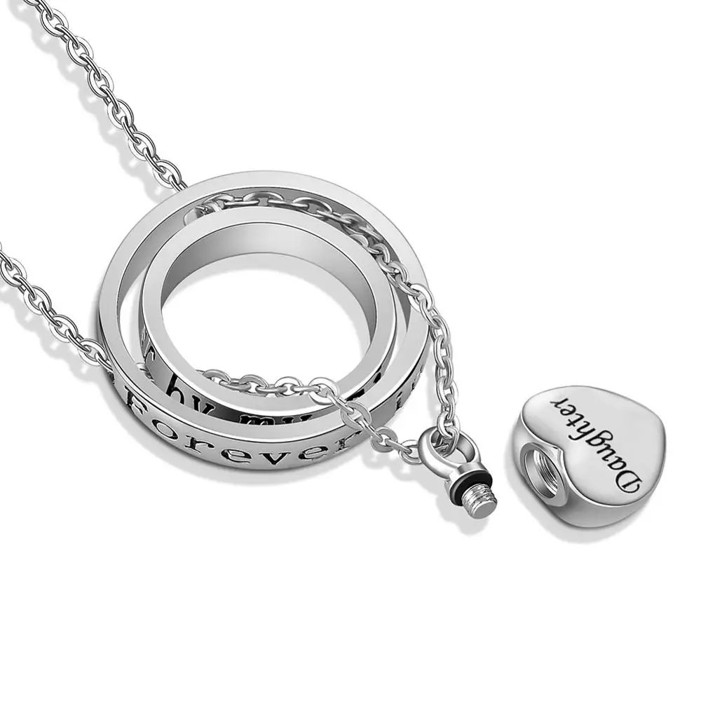 Stainless Steel Cremation Locket Memorial Necklace Keepsake Urn Pendant cremation urn