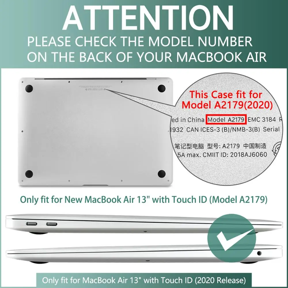Силиконовый чехол для клавиатуры нового Macbook Air 13 дюймов 2020 подходит только
