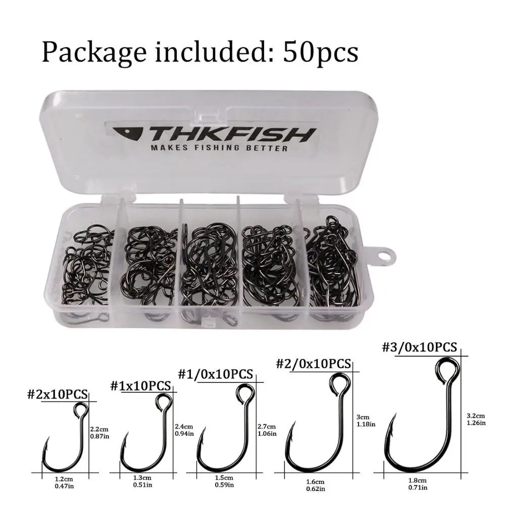 Inline Single Hook 50 шт./кор. рыболовный одиночный крючок Большой Глаз встроенный одиночный крючок для рыбалки ложка Спиннер жесткая приманка Крючки#2#1#1/0#2/0#3/0 - Цвет: Inline Single Hook