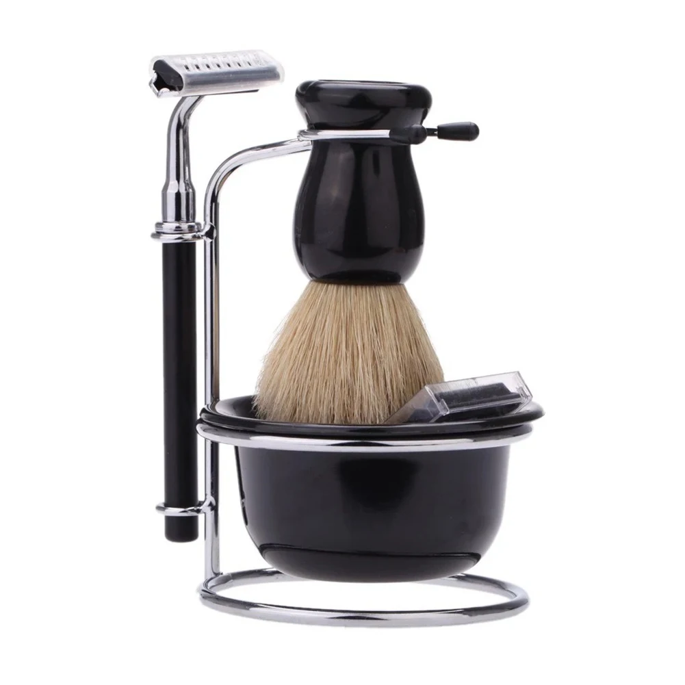 Домашняя щетка для бритья, держатель для бритья, набор, полезный подарок для мужчин, безопасная портативная мыльница для ванной комнаты, ручная Чистка для путешествий
