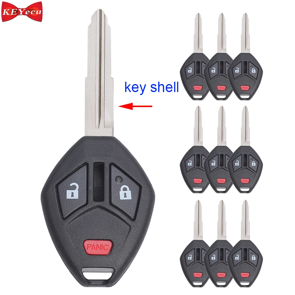 KEYECU 10 шт. для Mitsubishi Eclipse Endeavor Galant Lancer Mirage Outlander дистанционного ключа автомобиля оболочки корпус крышка правого лезвия