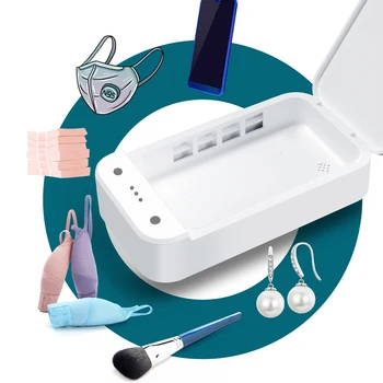 

UV Light Face Mask Sterilizer Box Anti Bacteria Ultraviolet Ray Disinfection for Jewelry Watch Phone Aromatherapy Manicure Tools