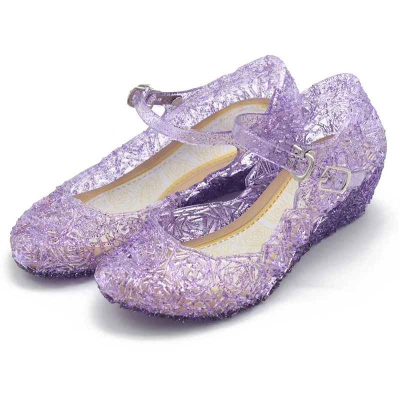 Elsa Costumes Flats Shoes 스노우 퀸 프린세스 생일 샌들 for Girls 어린이