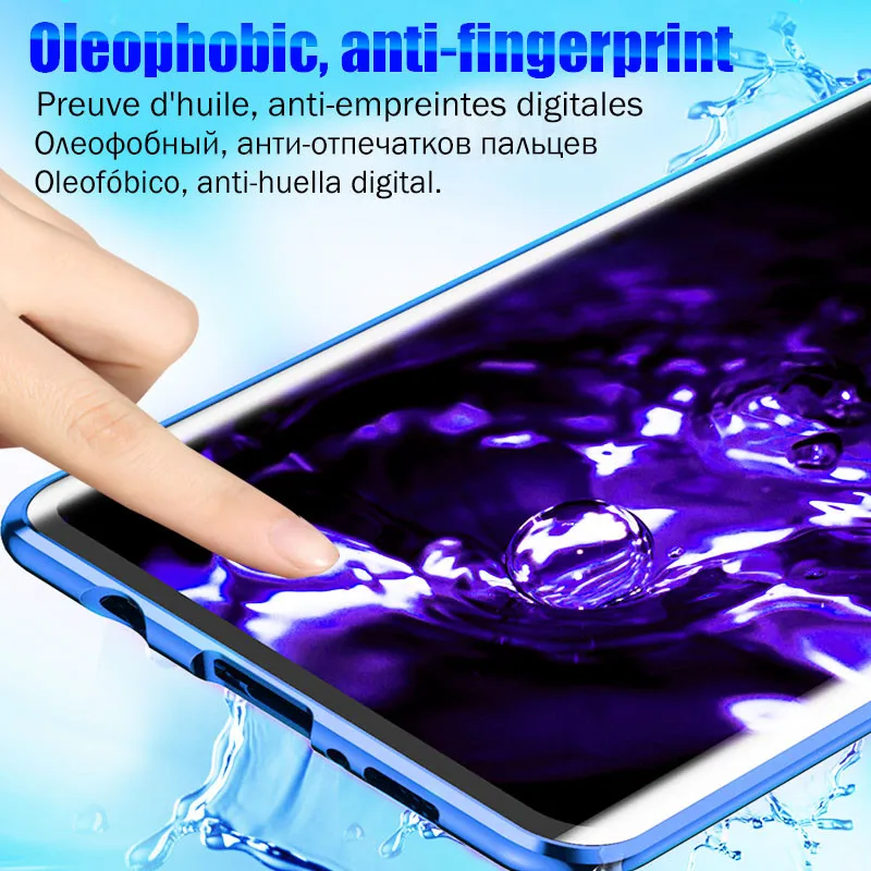 Магнитный двухсторонний стеклянный чехол 360 ° для Samsung Galaxy Note 10 + S10 Plus A20 A30 A50 A70 S10e