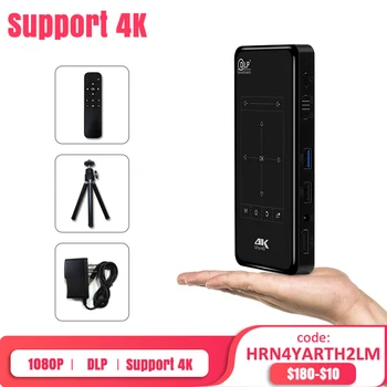 

Mini dlp Projector Smart Home Theater Android OS 9.0Wifi Mini HD LED For Full 1080P MAX 4K for Iphone 11
