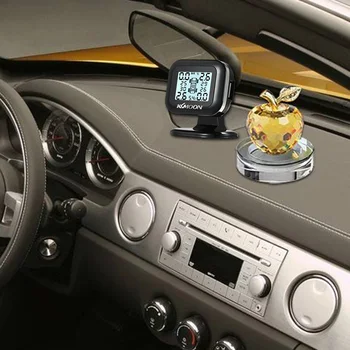 

Hot Mini TPMS Tire Pressure Monitoring System Wireless Real-time Solar Energy LCD Display 4 External Sensors Alarm Function