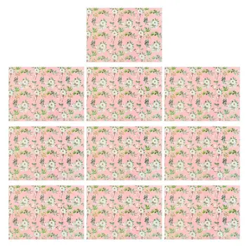 

10pcs Flower Printed Wrapping Paper Bouquet Gift Wrap DIY Papercraft Paper Adornment for Wedding Birthday Books