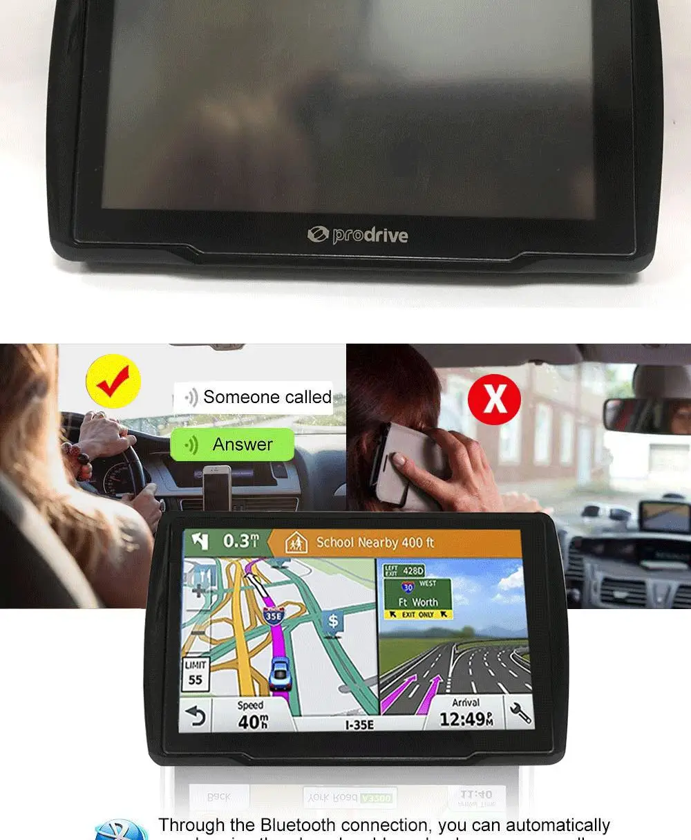 5 дюймов gps навигация автомобильный навигатор 256 м+ 8 Гб FM SAT NAV Россия Карта Европа Америка Азия карты