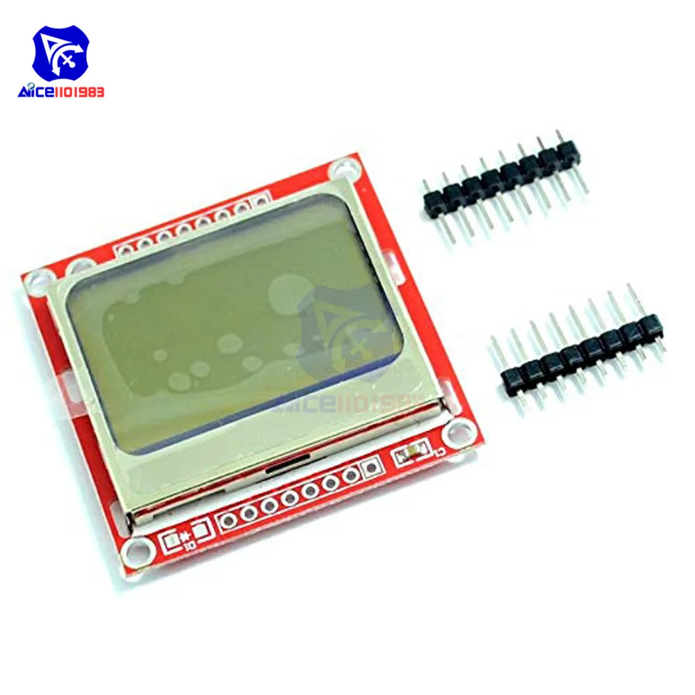 Модуль ЖК дисплея diymore белая/синяя подсветка 84*48 84x48 для Arduino Nokia 5110 модуль|screen for