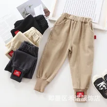 Мужская и женская одежда; сезон осень; коллекция года; брюки в Корейском стиле с надписью; модные детские повседневные брюки; красивые универсальные брюки