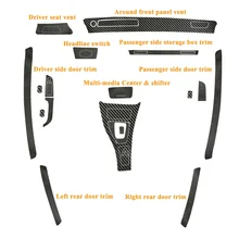 3D интерьер углеродного волокна виниловая отделка наклейка для BMW 3 серии E90 2005-2013