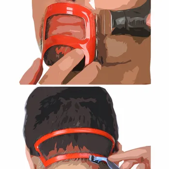 

New environmentally suitable for all men plastic PP flexible Red Bearded Beard Shaper And Neck And Neck Hair Styling Trim Set#ZF