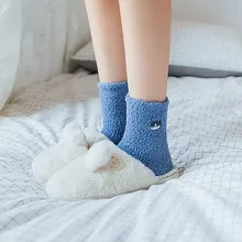 Feitong/женские носки, 1 пара, женские модные носки Harajuku с вышивкой кота, утепленные хлопковые носки средней длины, носки женски