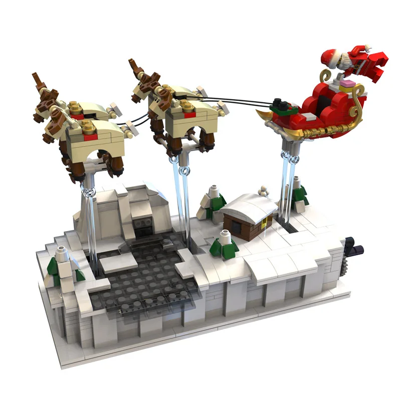 

2019 New Christmas Sets Tree Santa Claus Creator MOC Compatible With Legoinglys Model Building Blocks Bricks Toys Gift No Box