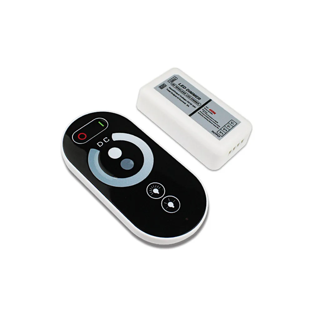 

Touch Dimmer Single Color LED Controller DC12V 24V 8A 2 Channel Wireless RF Remote Controller for Single Color LED Strip Lights